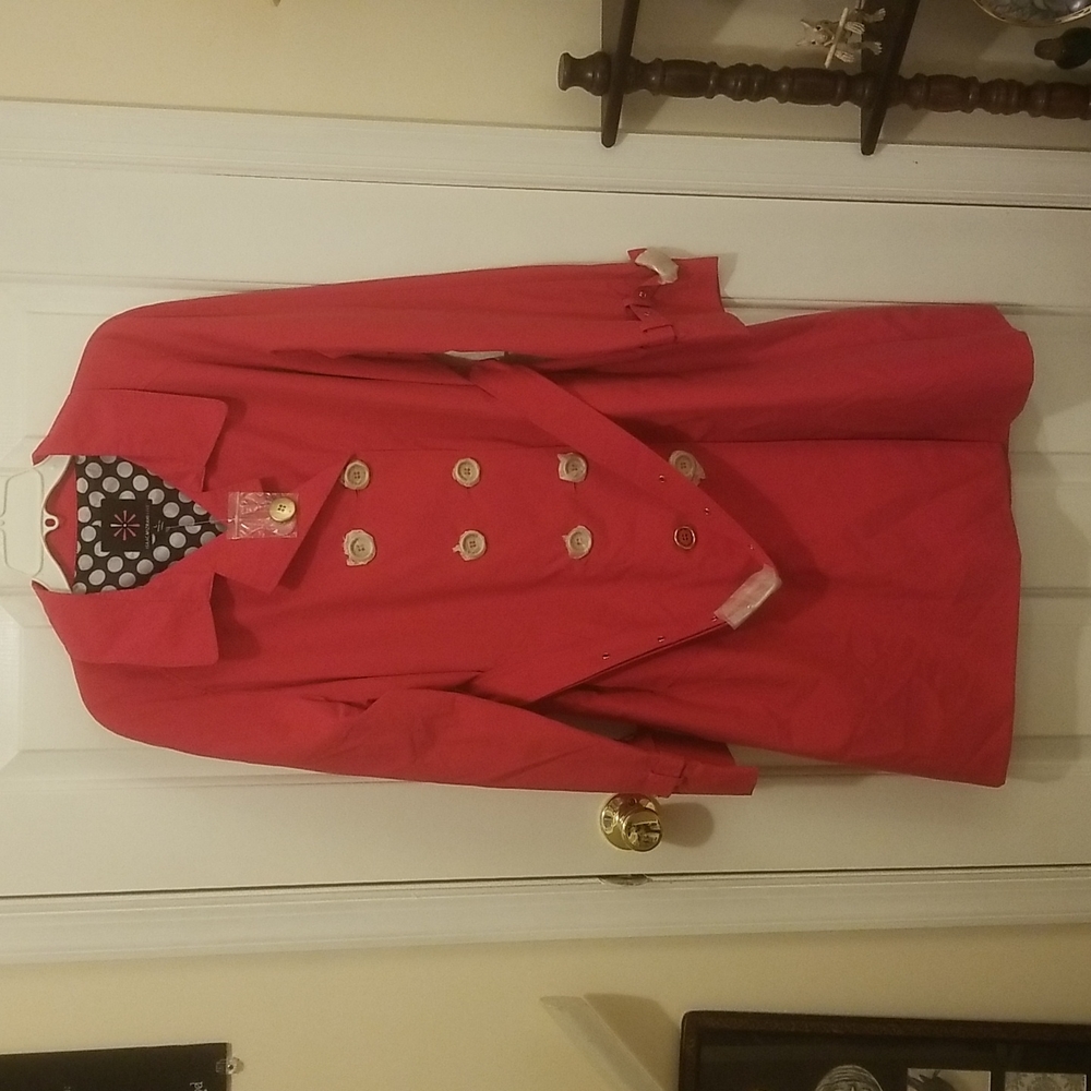 Isaac Mizrahi Live Pink Jacket L